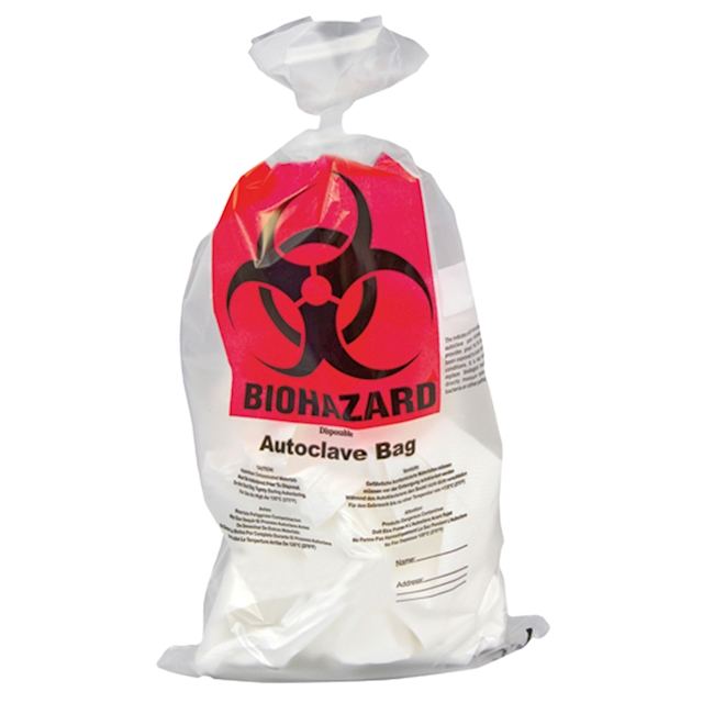 Autoclavable bags BIOHAZARD 8 lt